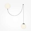 Lustra LED moderna Twins neagra abajur alb Ø20cm 20W, Maytoni
