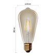 Bec LED Vintage ST64, E27, lumina calda 2200K, 4.5W, 420lm, 25000 h functionare, garantie 3 ani, Emos Z57032