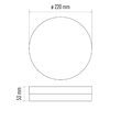 Plafoniera rotunda LED TORI, lumina calda 3000K, 1500lm, 15W, IP54, Emos ZM4121