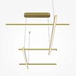 Lustra LED moderna Radiance aurie abajur alb L54cm 50W, Maytoni