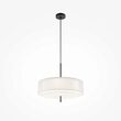 Lustra moderna Bergamo neagra abajur transparent cu alba Ø50cm, Maytoni