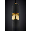 Lustra moderna neagra detaliu sferic auriu 1xGU10/60W Alas 2003 Jupiter