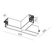Accesoriu conexiune 90°aparent/suspendat 14W Xrope RPU50NWTC14 SWH Arelux