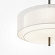 Lustra moderna Bergamo neagra abajur transparent cu alba Ø50cm, Maytoni