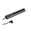 Prelungitor cu 5 prize + 1 port USB si comutator, cablu 2 metri, Handwerkerleiste 300.030, Bachmann