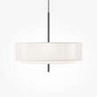 Lustra moderna Bergamo neagra abajur transparent cu alba Ø50cm, Maytoni