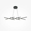 Lustra LED moderna Halo neagra abajur alb L30cm 40W, Maytoni