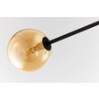 Candelabru modern negru abajururi champagne 4xG9/60W si 4xGU10/60W Moka 1994 Jupiter