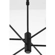 Candelabru modern negru abajururi fumurii 3xG9/60W si 3xGU10/60W Moka 1974 Jupiter