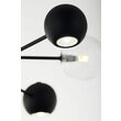 Candelabru modern negru abajururi transparente 3xG9/60W si 3xGU10/60W Moka 1995 Jupiter