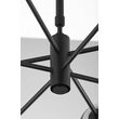 Candelabru modern negru abajururi fumurii 4xG9/60W si 4xGU10/60W Moka 1975 Jupiter