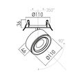 Spot LED rama incastrare 15° - 45° UGR<19 22W/4000K/2577lm XArte AR04NW SWH Arelux