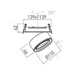 Spot LED rama incastrare 15° - 45° UGR<19 22W/4000K/2577lm XArte AR06NW SWH Arelux