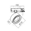 Proiector LED pe sina 15°-45°° 34W/4000K/3950lm XArte AR02NW SWH Arelux