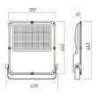 Proiector LED IP65 80°x150° aluminiu dispersor sticla 4mm 200W/4000K/27360lm XField FDI14NW80X150 DG Arelux