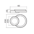 Plafoniera aurie LED 40W/3433lm/3000K/4000K/6000K Combi 01-3368 Smarter