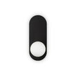 Aplica moderna Bao neagra abajur alb Ø10cm, Maytoni
