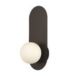 Aplica moderna Bao neagra abajur alb Ø10cm, Maytoni