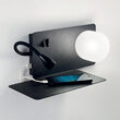 Aplica moderna neagra 1xG9/28W si LED 3W/190lm/3000K, BOOK-1 AP 174808 Ideal Lux