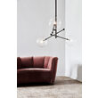 Candelabru modern cu 3 brate din alama masiva si abajururi din sticla suflata, RD 15, B079 Schwunghome