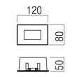 Spot LED incastrat perete marcare căi acces IP65 3W/4000K/170lm XFade FA02NW Arelux