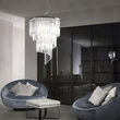 Candelabru modern cromat cu cristale 12xE14/40W, CARLTON SP12 166247 Ideal Lux