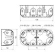 Doza de aparataj, dubla, montaj incastrat in rigips, 138x68x50mm, Kopos KPL64-50/2LDNA