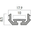 Profil aluminiu extrudat 2 m Arelux PRF010/200