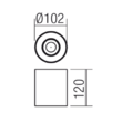 Spot alb Kato orientabil GU10/35W alb mat, 01-1306 Smarter