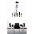 Candelabru modern, negru-auriu, 6xGU10/50W, Kavos 8370, Amplex