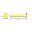 Banda LED XSNAKE flexibila monocromatica IP67 rola 5 m 10W/ml 126LED/ml 24V DC 4000K 120° Arelux SNK10X10NW