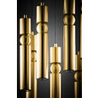 Lustra moderna neagra-aurie detalii sferice aurii 7xGU10/60W Alas 2021 Jupiter