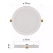 Downlights rotund LED RUBIC, incastrat, lumina neutra 4000K, 24W, 2400lm, IP20, Emos ZD1452