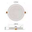 Downlights rotund LED RUBIC, incastrat, lumina neutra 4000K, 18W, 1800lm, IP20, Emos ZD1442