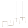 Lustra moderna aurie, patrata, 1xG9/20W, Faro 8289, Amplex