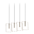 Lustra moderna aurie, patrata, 1xG9/20W, Faro 8289, Amplex