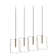Lustra moderna aurie, patrata, 1xG9/20W, Faro 8289, Amplex