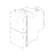 Pulsant dublu alb, inter-blocati, 1m, 1P NO+NO, 10A, NEVE UP Vimar VIM-09062