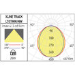 Proiector LED liniar pe sina reglabil orizontal 0 - 355° 28/4000K/3552lm XLine LT01NW SBK Arelux