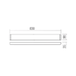 Aplica LED moderna alba 30W/2741lm/3000K L83, Pepas 01-3206 Smarter