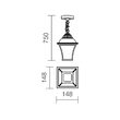 Lustra exterior IP23 maro invechit sticla efect bule aer, Avignon 9959 Smarter