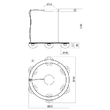 Lustra moderna Sinclair aurie dimmabila TRIAC LED 37.2W/4542lm/3000K, 01-3247 Redo