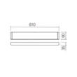 Aplica LED moderna alba 20W/1921lm/3000K L61, Pepas 01-3204 Smarter