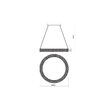 Lustra moderna LED crom abajur efect cristal, Metis 01-1390 Smarter