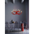 Candelabru modern Luxor rosu dimmabil TRIAC LED 81W/8817lm/3000K, 01-3233 Redo