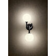 Aplica moderna Confusio neagra abajur sticla opal 2xE14/28W, 01-3255 Redo