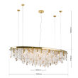 Candelabru Crystalriver cristal modern auriu Crystalriver 21xG9/33W, LU 2517/120x45 GOLD Orion
