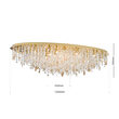 Plafoniera cristal moderna aurie Crystalriver 21xG9/33W, DLU 2517/120x45 GOLD Orion