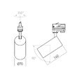 Proiector LED pe sina/aplicat 10W/4000K/1332lm XTilt TL02NW MWH Arelux