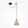 Lustra moderna Broni neagra abajur gri Ø16cm, Maytoni